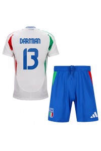 Fotbalové Dres Itálie Matteo Darmian #13 Dětské Venkovní Oblečení ME 2024 Krátký Rukáv (+ trenýrky)